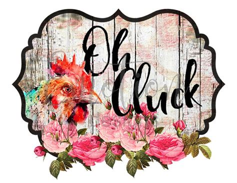 This free santa sublimation design will look lovely on all craft blanks. Oh Cluck clipart instant download Sublimation Graphics | Etsy