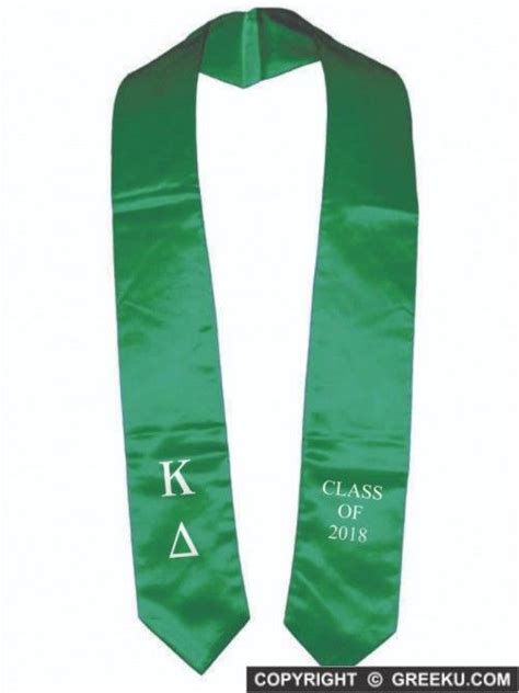 Kappa Delta Classic Colors Embroidered Grad Stole Delta Upsilon Alpha