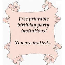 browse   printable birthday party invitations