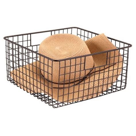 Mdesign Metal Wire Storage Basket Bin For Closets 4 Fred Meyer