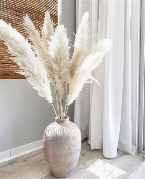 White Pampas Grass Grass Decor Beautiful Living Rooms Decor Pampas