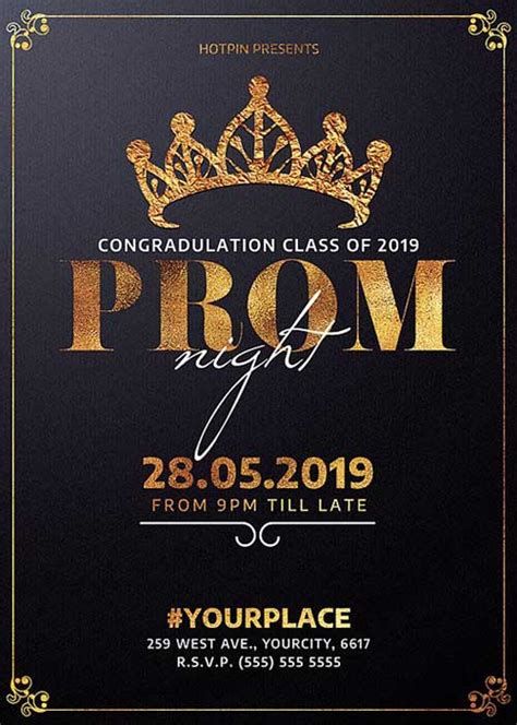 Elegant Prom Party Flyer Template For Graduation Prom Party Ffflyer
