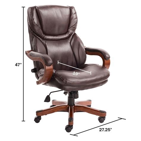 Serta Big And Tall Executive Office Chair In Biscuit Brown Chr200058