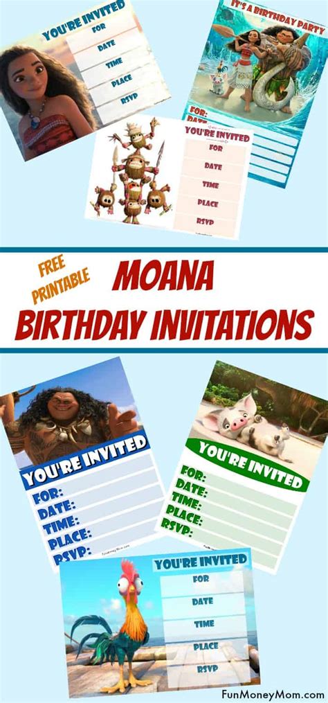 Moana Birthday Invitations Free Printable Invitations For A Moana Party
