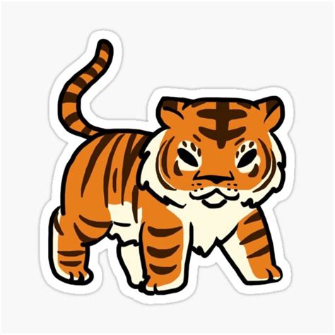Tiger Sticker For Sale By Strawbebehmod Redbubble