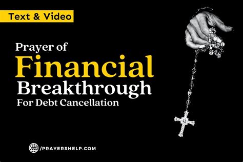 Prayer Of Financial Breakthrough For Debt Cancellation Prayers Help
