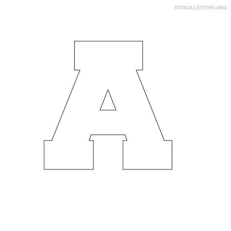 Print the letter twice, once on regular paper and once on construction paper. Free Printable Block Letter Stencils | Stencil Letters A Printable Free A Stencils | Stencil ...