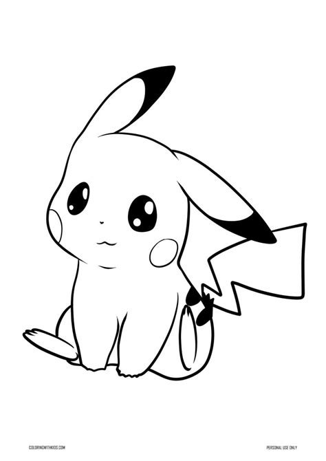 Pikachu2 Coloring Page Coloring With Kids
