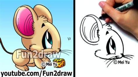 How To Draw Animals How To Draw A Mouse Cute Drawings