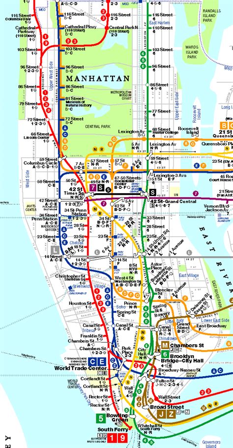Printable New York City Map Bronx Brooklyn Manhattan Queens New