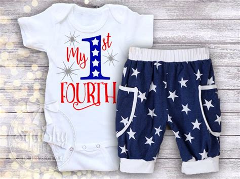 July 4th Baby Boy Outfit 1st 4th Of July Outfit My 1st 4th Bodysuit