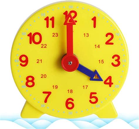 Smalljun Montessori Student Learning Clock Time Teacher Gear Clock 4