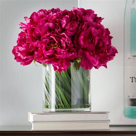 Maybe you would like to learn more about one of these? Magenta Peony Floral Arrangement in Acrylic Water Glass ...