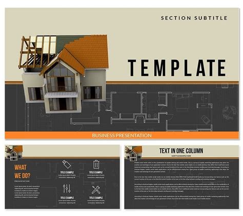 House Plans And Construction Homes Powerpoint Templates