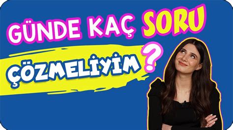 6.Sınıf Öğrencisi Günde Kaç Soru Çözmeli? ð - YouTube