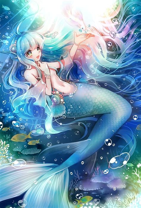 Pin By Hana Phá Phách On Girl Anime Mermaid Mermaid Anime Anime Fantasy