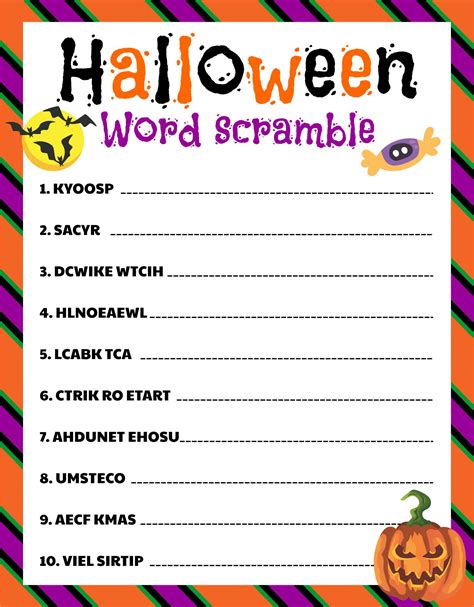 15 Best Printable Halloween Party Games Ideas