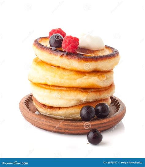 The Pile Of Pancakes Stock Image Image Of Breakfast 42656547