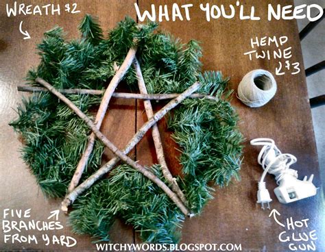 Witchy Words Tutorial How To Make A Pentacle Wreath