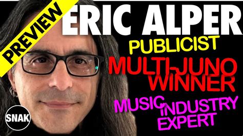 Multi Juno Winner Publicist And Music Industry Expert Eric Alper