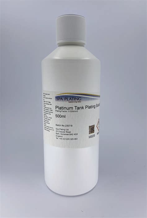 Platinum Tank Plating Solution Uk And Eu Only Spa Plating Gold