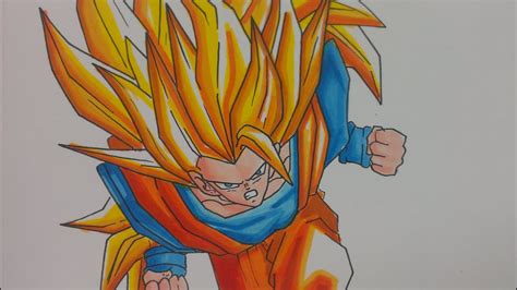 Drawing Goku Ssj3 Dragon Ball Z Youtube