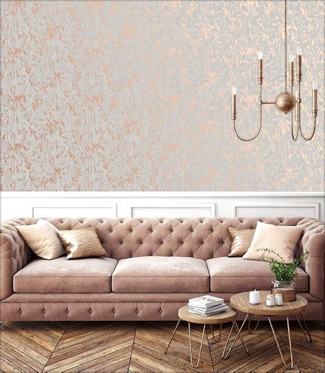 Light Grey And Rose Gold Living Room Living Room Home Decorating