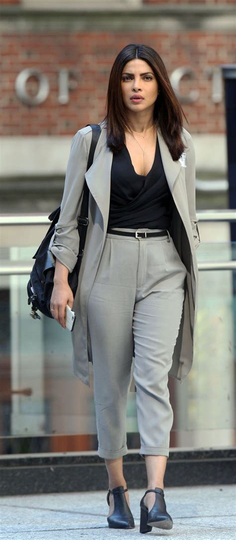 Priyanka Chopra Swings Into Action On The Set Of Quantico Season 2 Casual Work Outfits Work