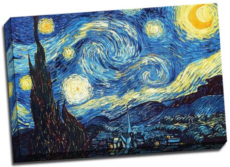 Vincent Van Gogh Starry Night Canvas Print Poster 30x20 Inches A1
