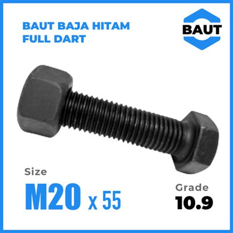 Jual Baut Mur Baja Ts 109 M20x55 Full Set Baut Hex Jakarta Barat