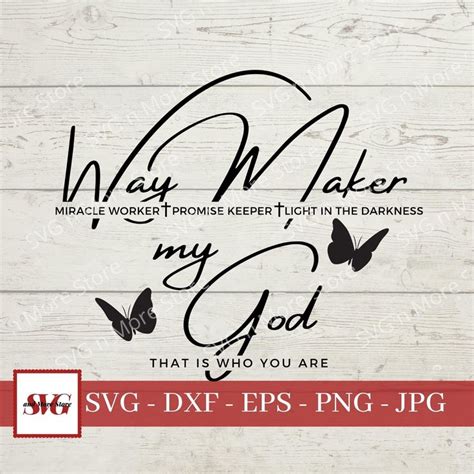 Download Way Maker SVG Waymaker Prayer with butterflies Waymaker ...