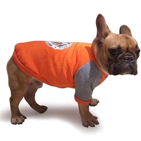 The french bulldog has a flat face, which makes him prone to breathing problems. Dogs Clothes French Bulldog Pet Clothes Pug Coat Jacket ...