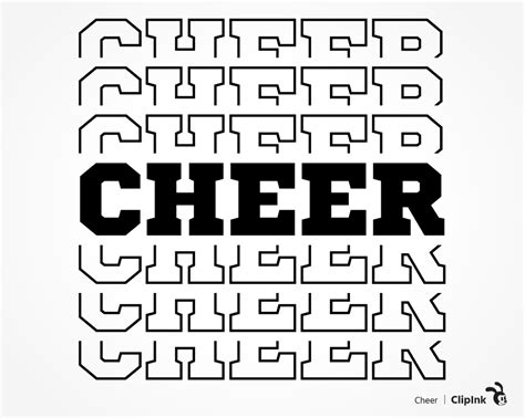 Cheer svg, Sports cherleaders word | svg, png, eps, dxf, pdf - ClipInk