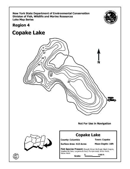 Copake Lake Contour Map Region 4 Nysdec