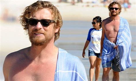 Simon Baker Steps Out Shirtless The Mentalist Simple White Dress
