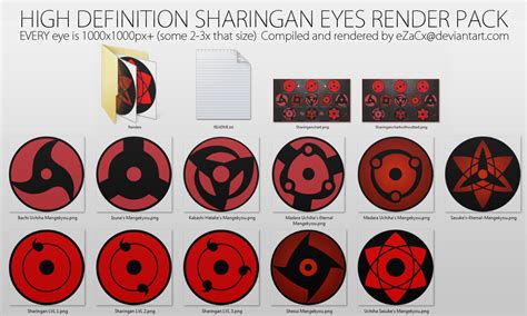 Hd Sharingan Eyes Render Pack By Ezacx On Deviantart