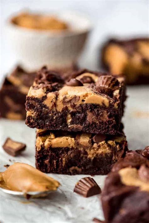 nutella peanut butter brownies