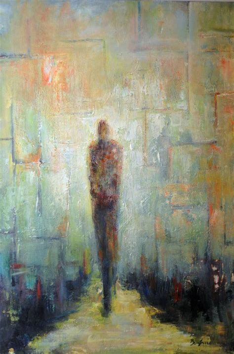 Large Abstract Painting Man In The Maze Painting By