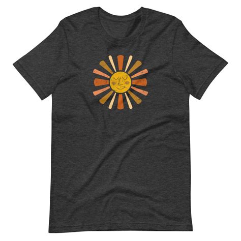 Sun T Shirt Vintage Sun Shirt Womens Graphic Tee Retro Etsy