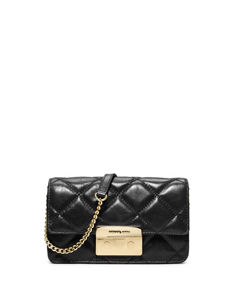 Michael Michael Kors Sloan Quilted Chain Crossbody Bag In Black Lyst