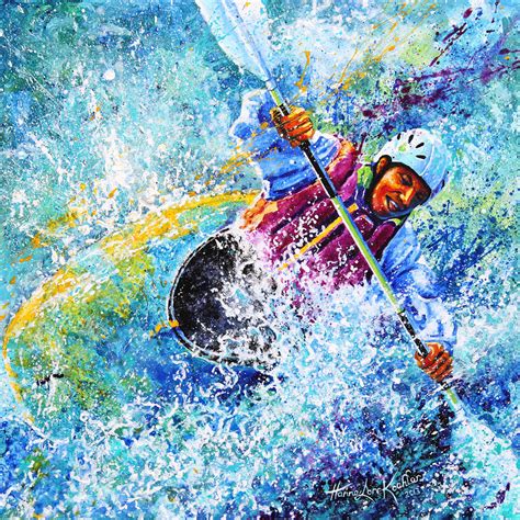 Kayak Crush Painting By Hanne Lore Koehler