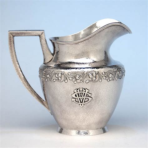 Marshall Field And Co Colonial Sterling Silver Arts And Crafts Water Pi