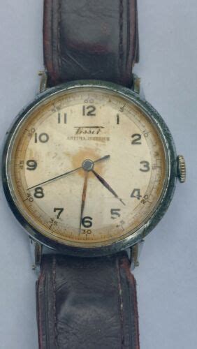 Vintage Tissot Antimagnetique Military Style Wristwatch