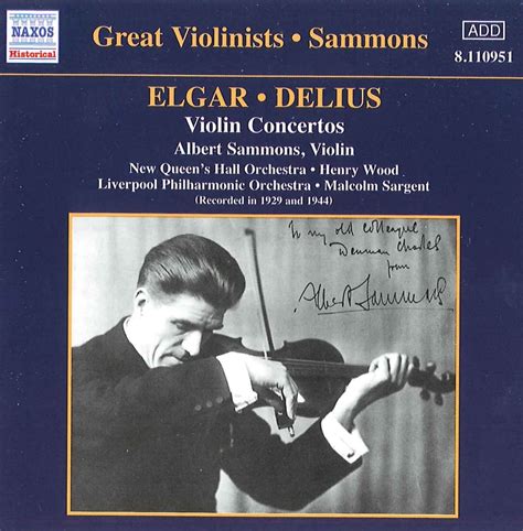 Delius Elgar Violin Concertos Uk Cds And Vinyl