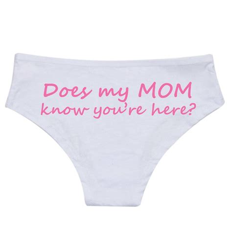 personalized lingerie does my mom know you re here panties etsy