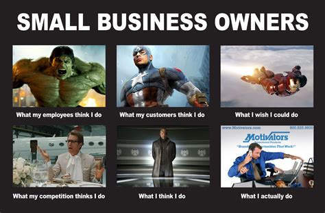 What X Thinks I Do Avengers Edition Small Business Owners Edition