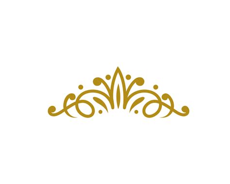 Vintage Elegant Gold Tiara Logo Illustration Logo Illustration