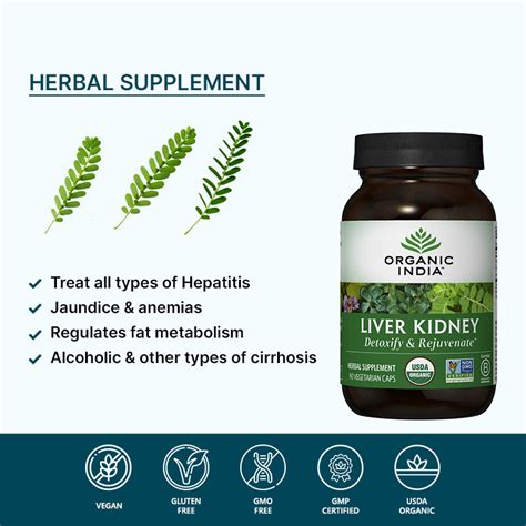 Organic India Liver Kidney Herbal Supplement Detoxify And Rejuvenate