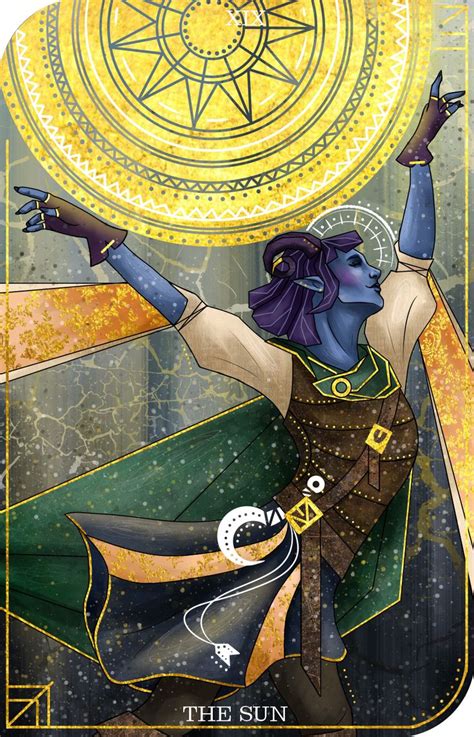 Although the queen of cups devoted to the development or enlightenment of the enlightenment of those around her, she also needed time for herself, reflecting on the mystery of life and her role in it. Jester : XIX : The Sun : Fun, Warmth, Positivity Commission Info | Critical role fan art ...