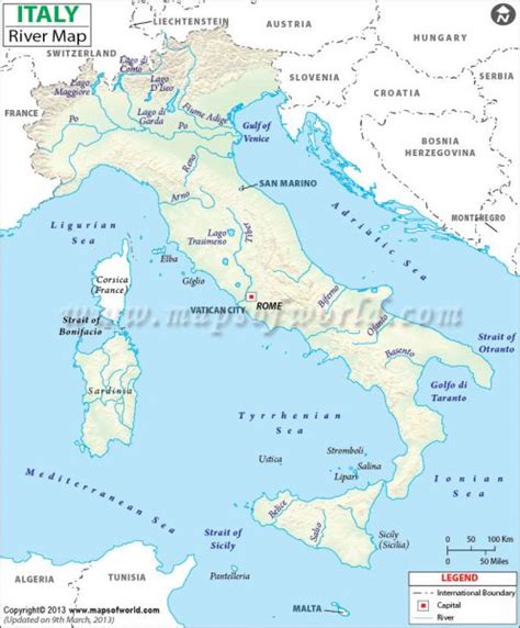 Map Of Italy Po River